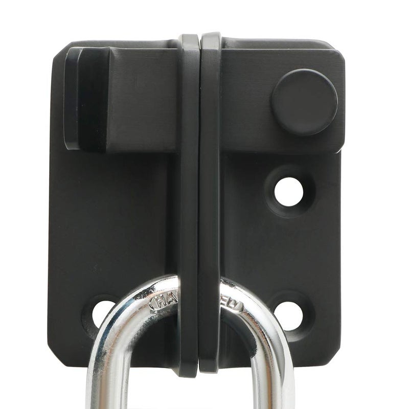 Alise Flip Latch Gate Latches Slide Bolt Latch Safety Door Lock Catch for Barn Cabinet Pet Cage Garden Bathroom Garage Window Sliding Door,Heavy Duty Stainless Steel Matte Black,MS3006R-B - Image 1
